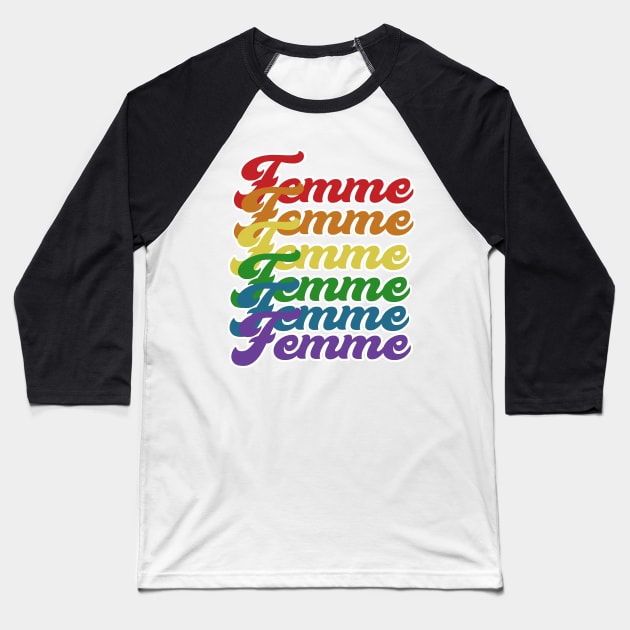 femme Baseball T-Shirt by vasooki